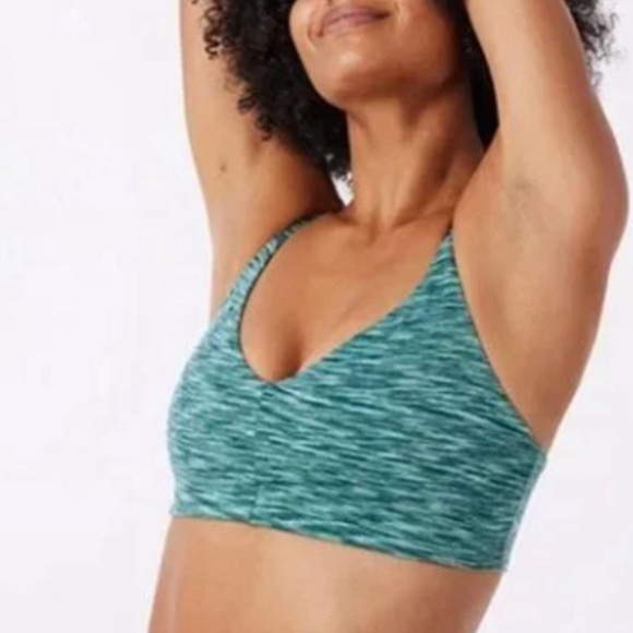 *NWT* Outdoor Voices Flow Bralette Freeform Patina Mix Green Blue Adjustable XXS - Picture 1 of 6